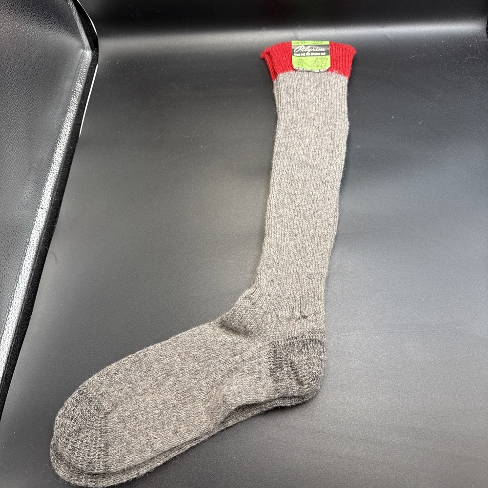Vintage Pilgrim Socks Mens Long Wool Pair Sears Roebuck Original Pkg